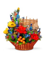 букет из конфет палисадник